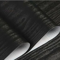 black wood vinyl self adhesive wallpaper waterproof film contact paper wall sticker for wall wardrobe home decoration
