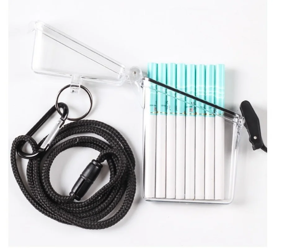 

New Hot Sale Ins Transparent Plastic Cigarette Case Box Fashion Hard Shell Waterproof Business Card Case Storage Case
