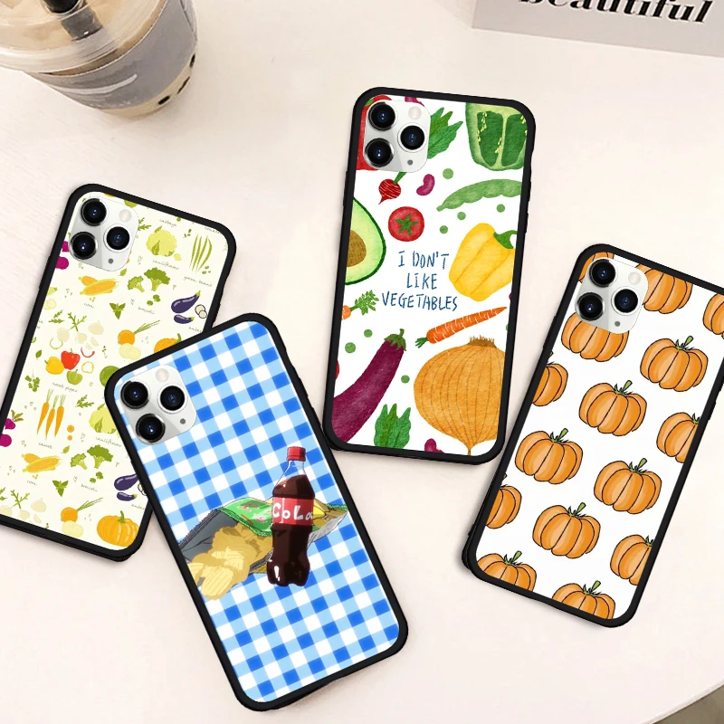 GYKZ резиновый чехол для iPhone 7 11 Pro XS MAX XR X 8 6 6s Plus с изображением вегетарианских