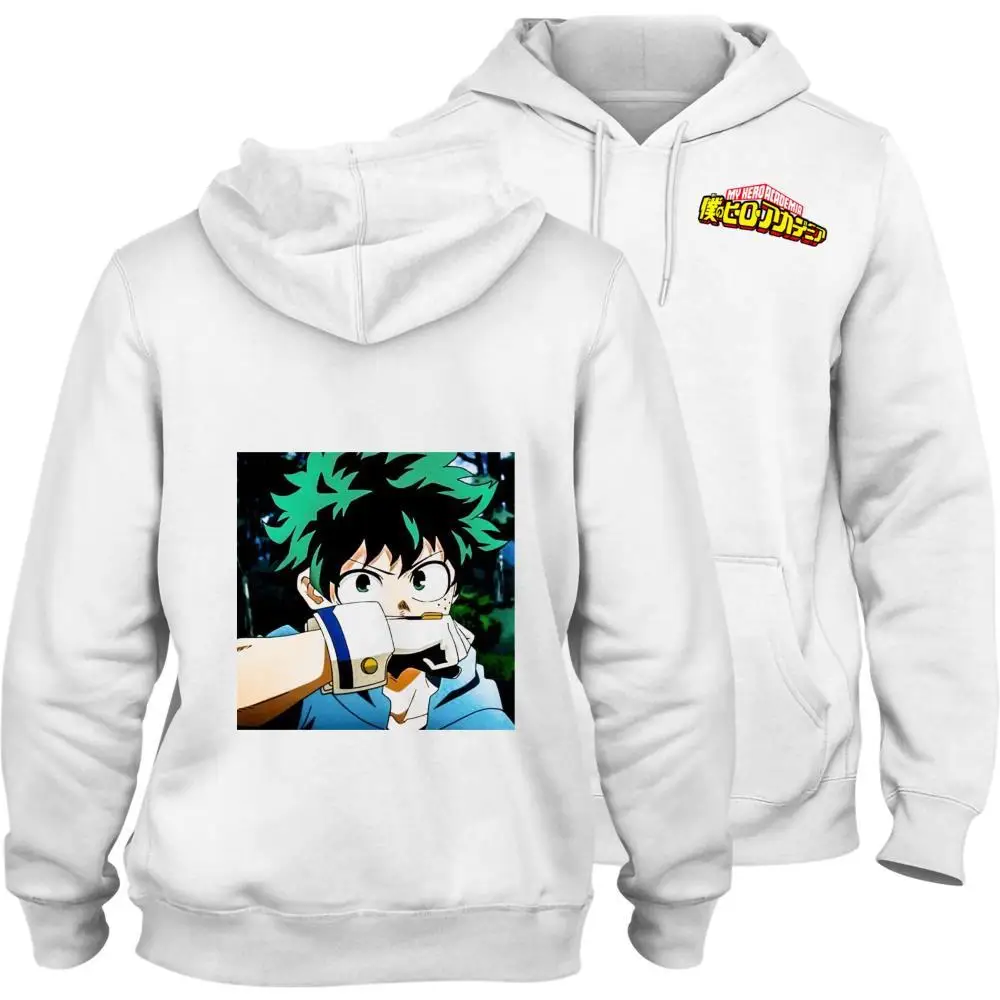 

My Hero Academia Printed Illustration Personalise Fleecy Hoodie with Pocket Casual Teen Sweatsuit