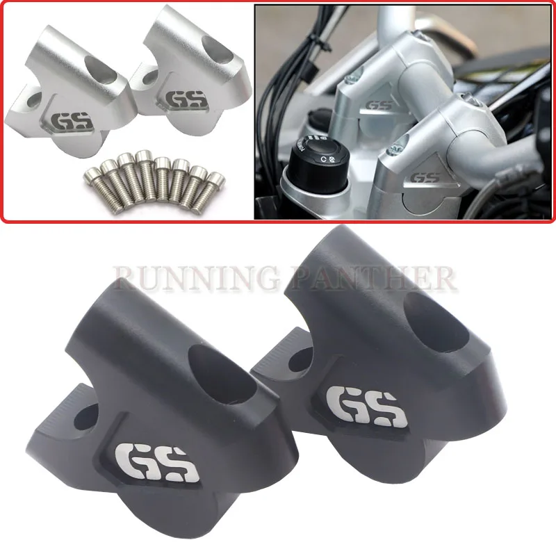 

32mm CNC MachiningHandlebar Risers Bar Clamp Extend Adapter With Bolts for BMW R 1200 GS R1200 GS ADV 2014-2017 R1200GS LC