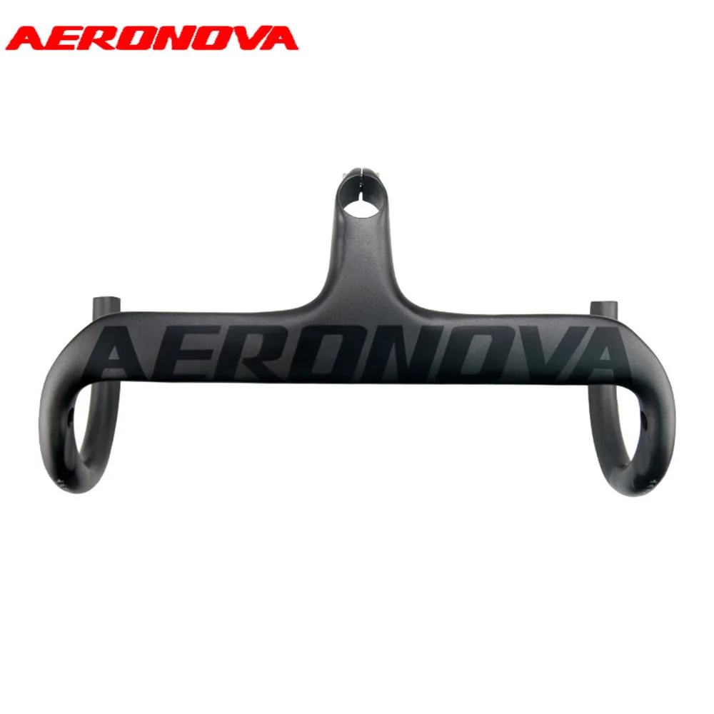 

AERONOVA Carbon Fiber Road Handlebar 400/420/440mm UD Matte Riding Integrated Handlebar 28.6mm Bent Bar Length 90/100/110/120mm