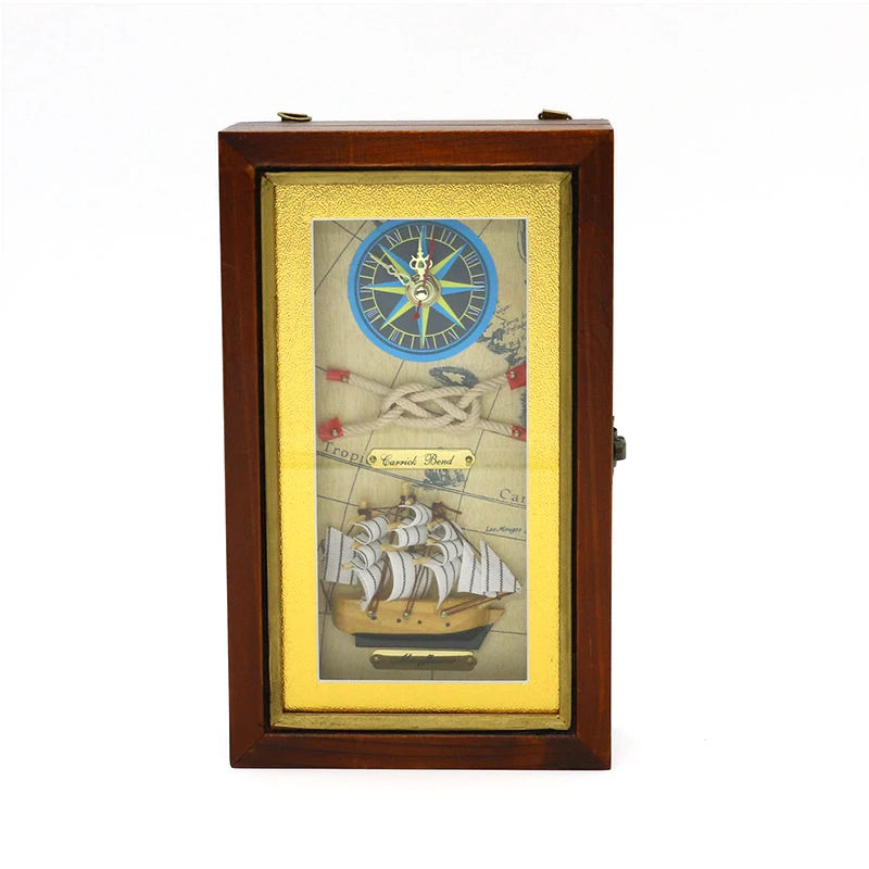 LUCKK Ocean ящик для хранения мини модель парусника компас украшения морская карта