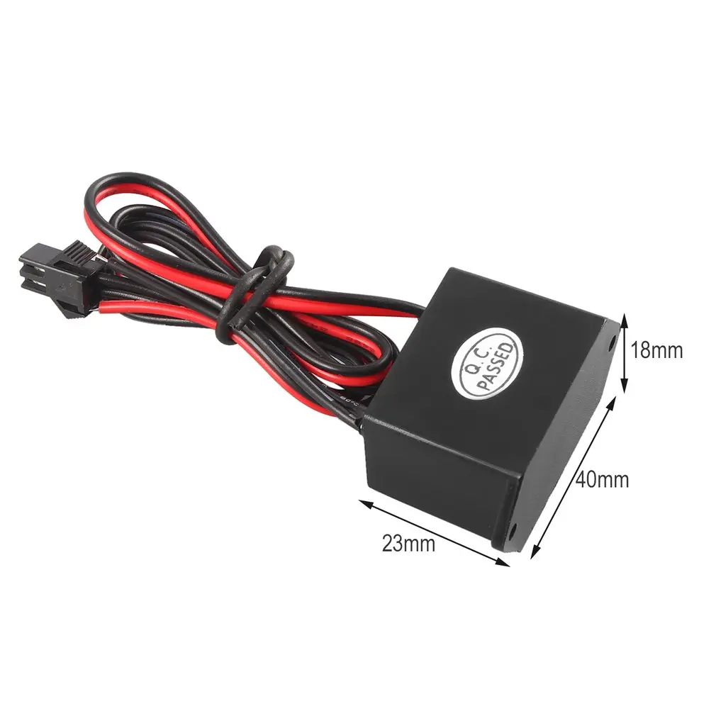 

Black 12v power supply DC to AC Inverter for EL Lamp Wire Electroluminescent 5M Meters led driver volt led