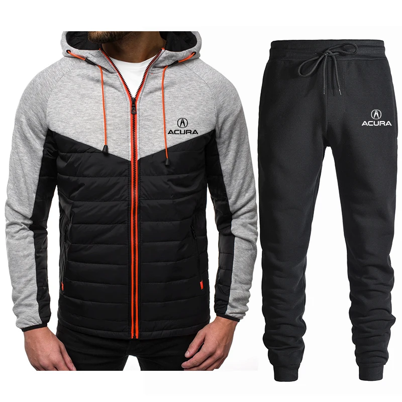 

Men's suit ACURA car sportswear track 2021 men zipper sports hoodie pants suits casual jacket sportswear men hoodies
