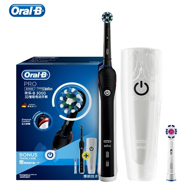 

Oral B Pro2000 D20524 3D Sonic-Rotation Smart Electric Tooth brush Teeth Whitening Rechargeable Visible Pressure Sensor 2 Mode