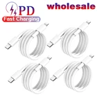 10 шт. PD кабель USB Type C кабель для iPhone 12 11 Pro Max Быстрая зарядка зарядное устройство для MacBook iPad Pro Type C кабель для быстрой зарядки