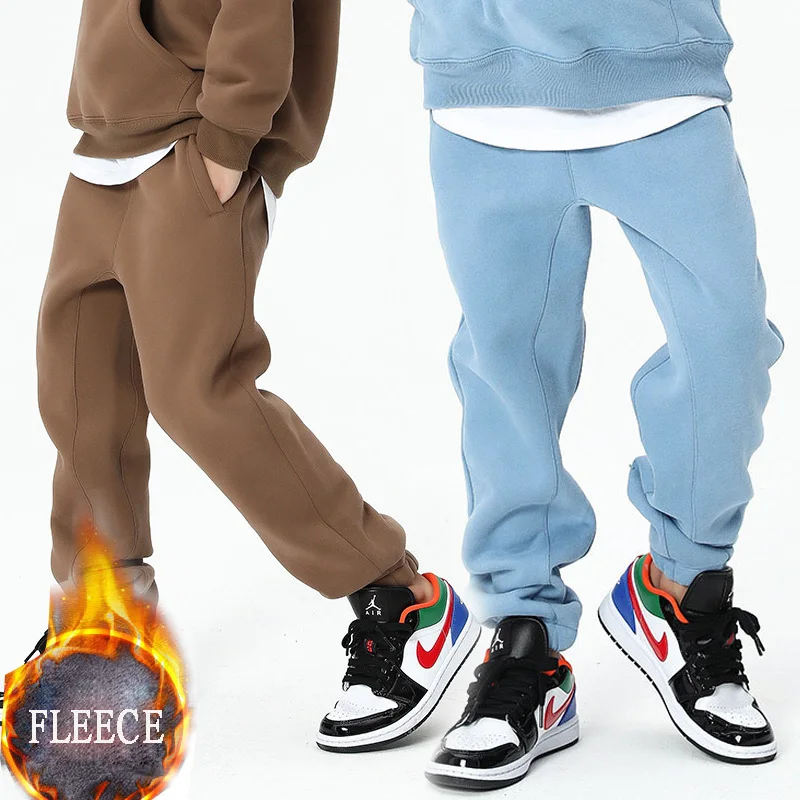 Для маленьких мальчиков и девочек штаны на осень зиму утепленные флисом для