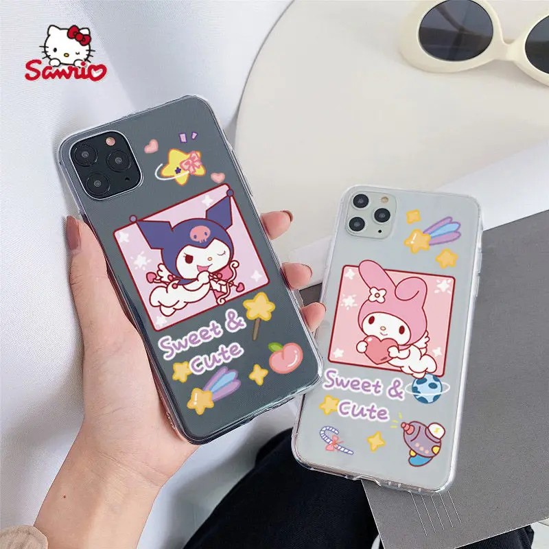 

Hello Kitty Kuromi Melody Silicone Cartoon Phone Case for iPhone12 12Pro 12Promax 11Pro 11Promax Mini X XS MAX XR 7 8 Plus Cover