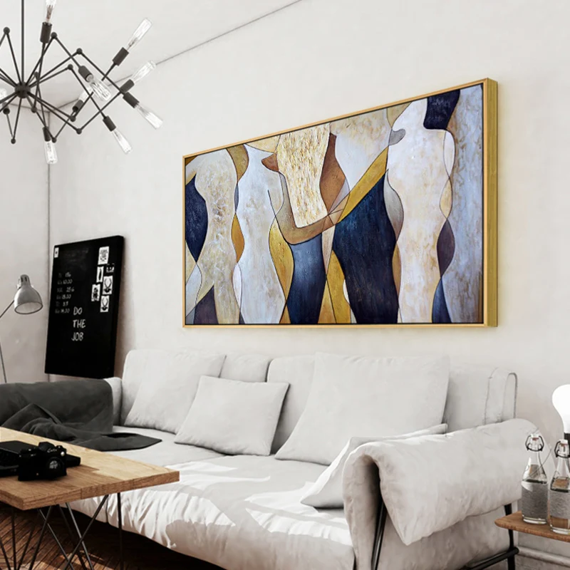 Большая картина ручная роспись Любовный пейзаж масляная живопись холст