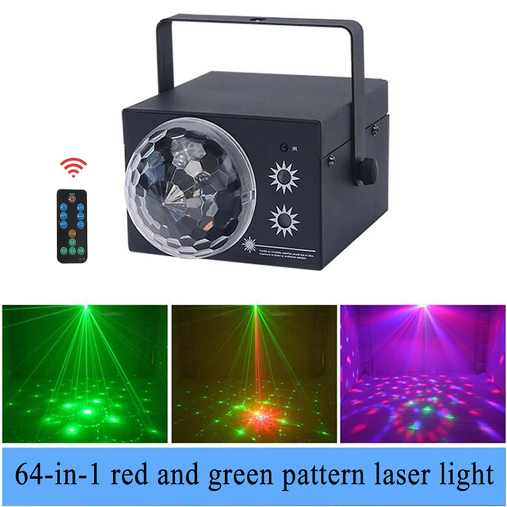 64 в 1 RGB Рождественский светодиодный прожектор DJ лазерный сценический светильник
