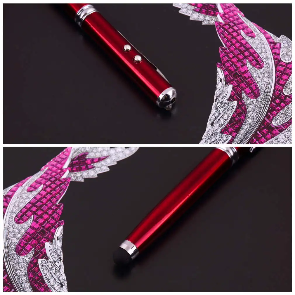 

1pcs Durable 4 in 1 Laser Pointer LED Torch Touch Screen Stylus Ball Pen for iPhone Wholesale