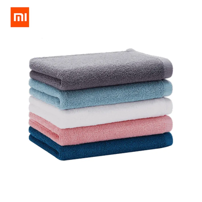 Полотенце XIAOMI Mijia 100% хлопок 5 цветов сильное поглощение воды банное мягкое 32x70 см