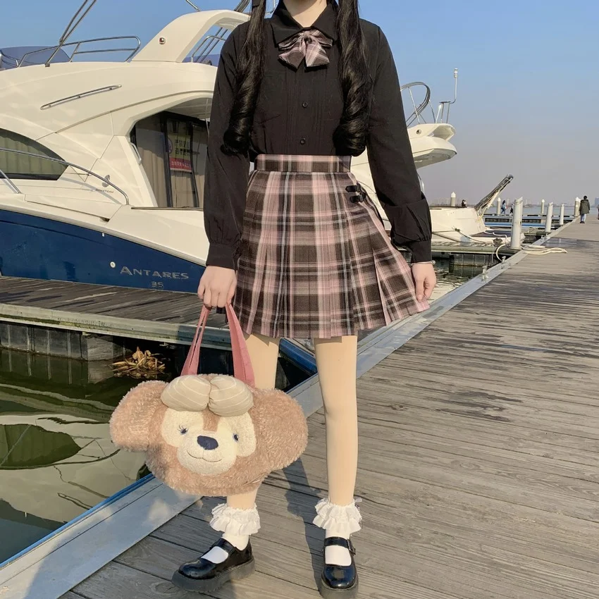 

InsGoth Plaid Pleated Mini Skirts Harajuku Grunge Summer Autumn Women Skirts Gothic Streetwear High Waist Fashion Jk Suit