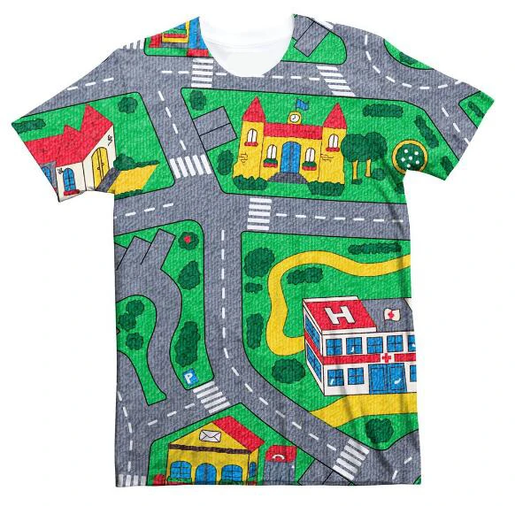 Женская/мужская футболка с короткими рукавами Повседневная летняя круглым