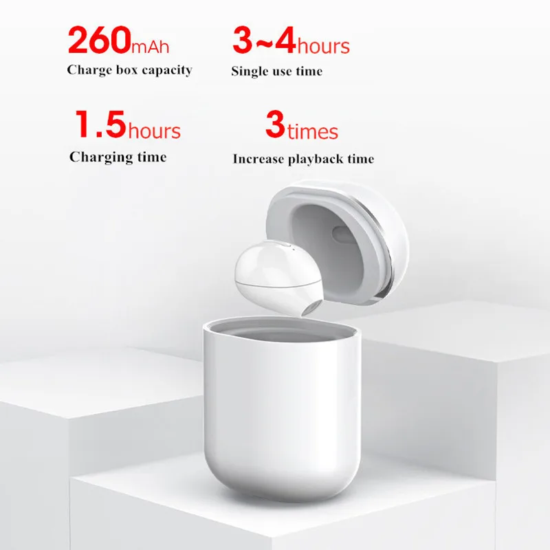 

Mini Invisible Wireless Earphone with Mic Sleeping Earpiece, No flash, Half in-Ear, No Pain Micro Mono/Twin Bluetooth Earbuds