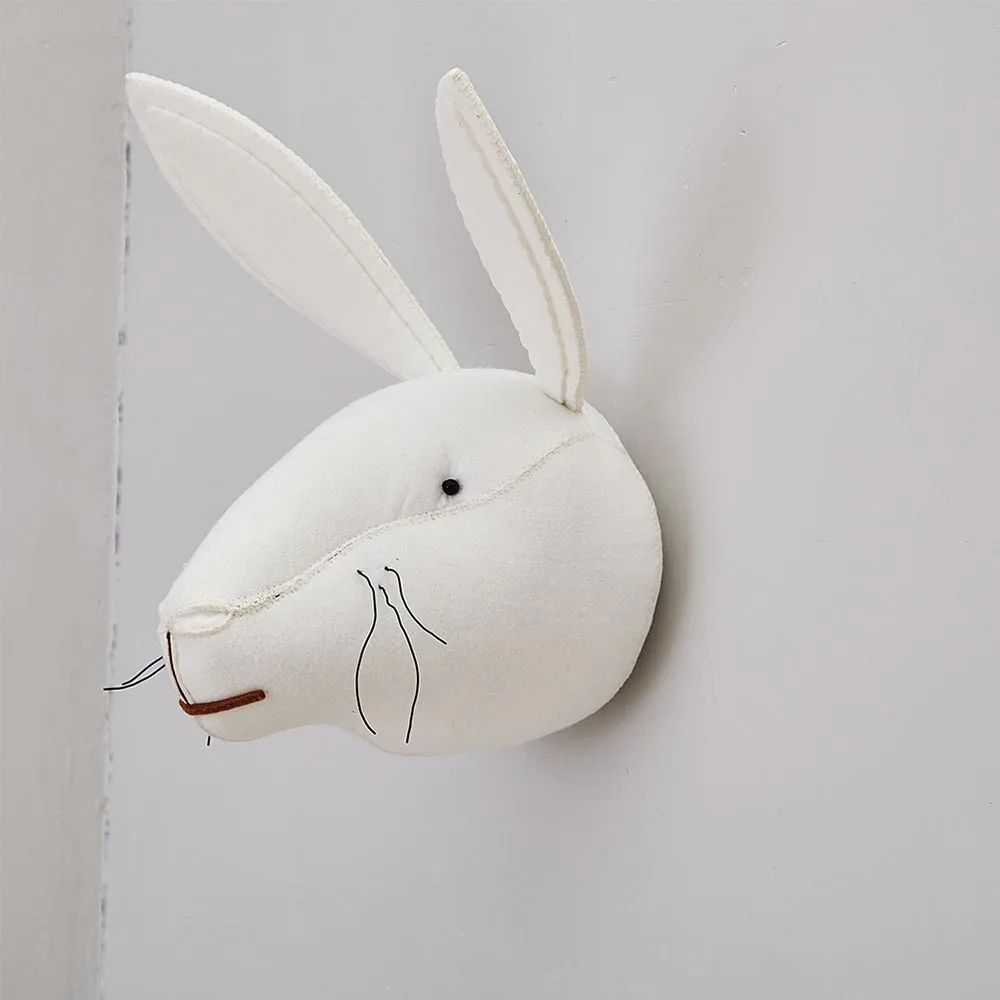 

Animal Wall Decor for Baby Kids Room Handmade Cotton Plush Toy Rabbit Hanging Home Decoration Kids Christmas Gifts HM0077