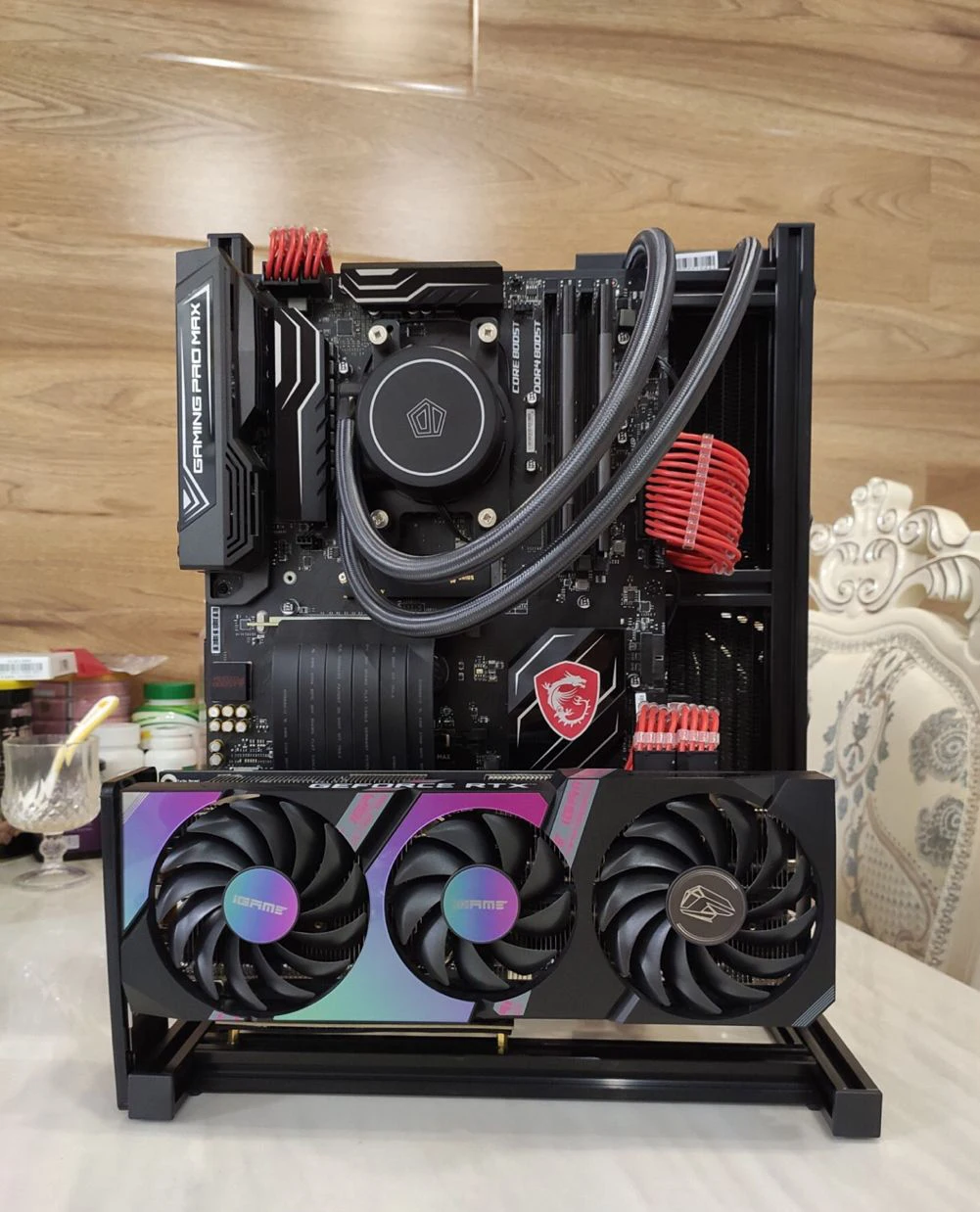 ATX satx MATX ITX ПК тестовый Стенд Ручка переносной компьютер водяное охлаждение