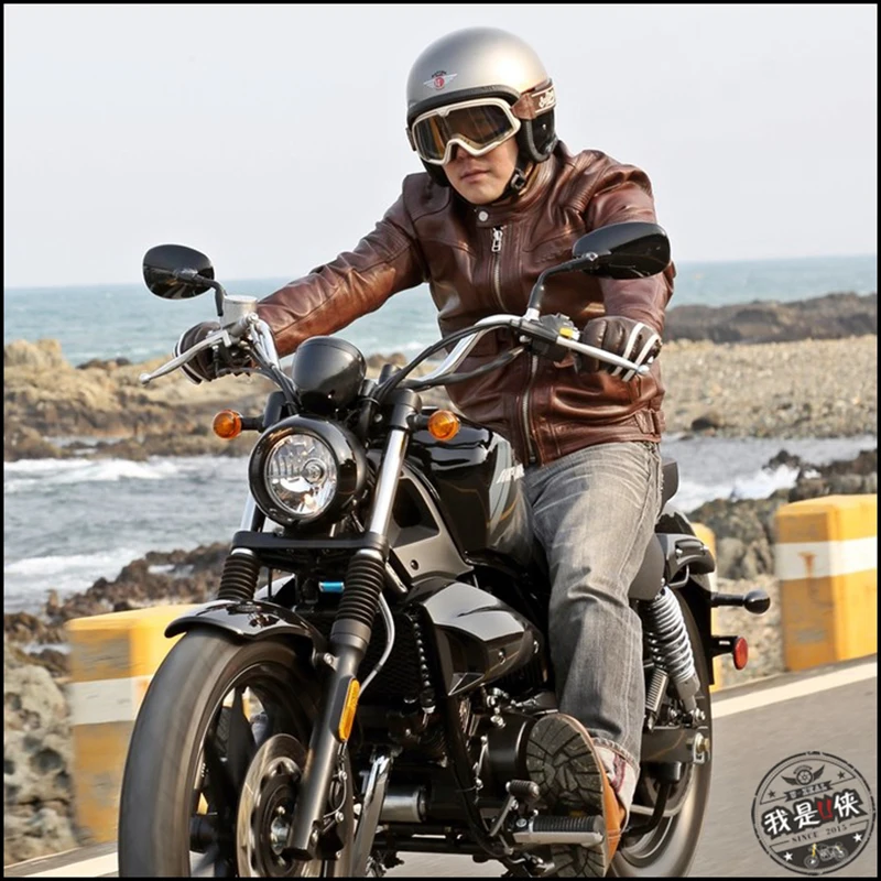 E stamp 10 мм Универсальное винтажное овальное мотоциклетное зеркало заднего вида