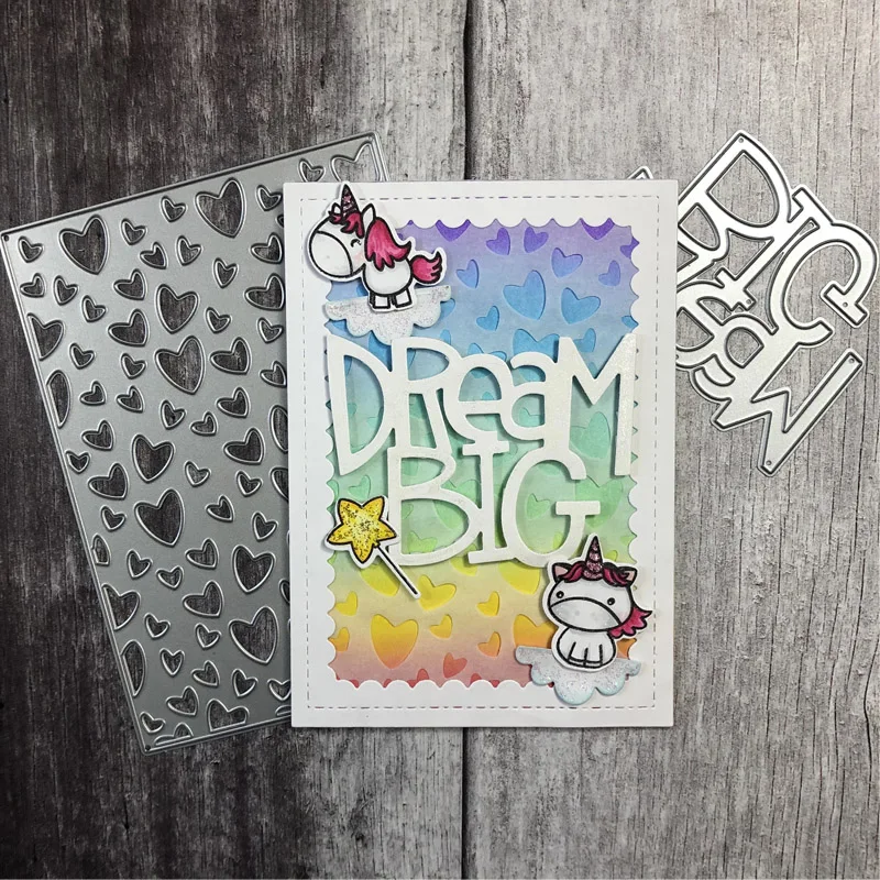 Heart Background Board Cutting Dies Metal Stencils for DIY Scrapbooking Photo Album Paper Cards Craft Decor New 2020 Die | Дом и сад