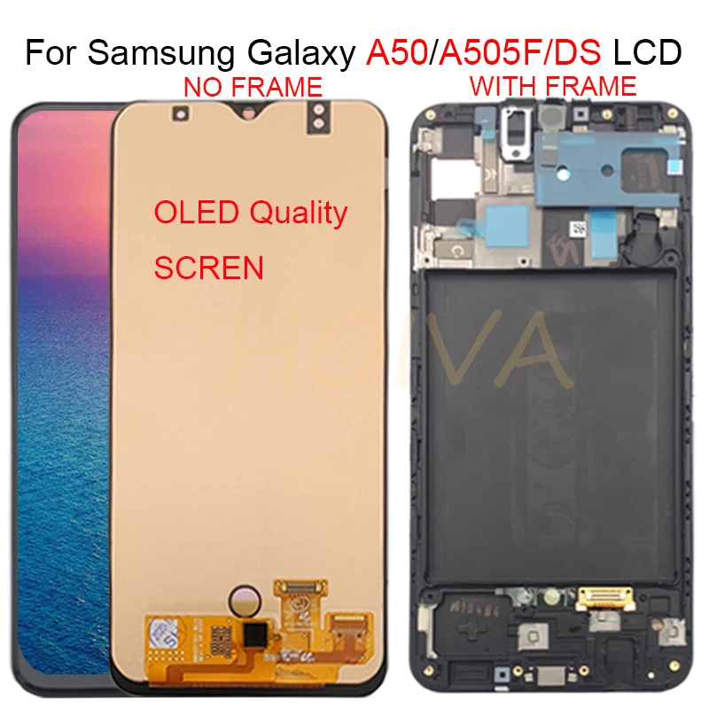 Для Samsung galaxy A50 A505F/DS A505F A505FD A505A ЖК дисплей сенсорный экран дигитайзер сборка для A505