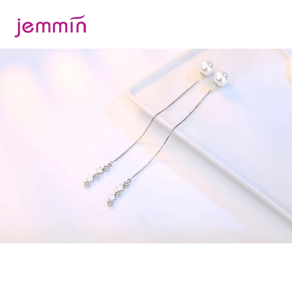 Новейшие ботильоны в Корейском стиле на скрытой висит Длинные висячие серьги со