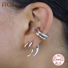 Серьги-гвоздики ROXI в стиле панк для женщин и мужчин, блестящие ювелирные украшения для пирсинга, Необычные 925 пробы серебряные серьги-гвоздики, 1 шт.