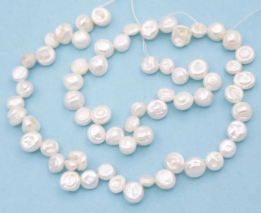 Жемчужные бусины Кеши в стиле барокко 6-8 мм длина 15 дюймов | Украшения и