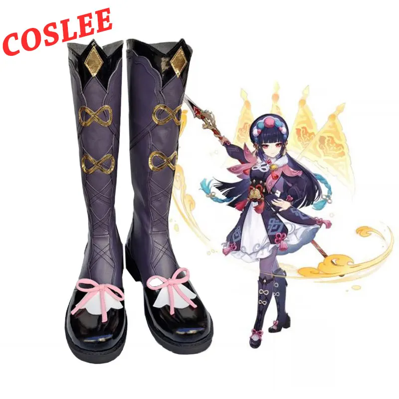 

COSLEE игра Genshin Impact Yunjin сапоги Yun Jin косплей обувь реквизит унисекс Новинка на заказ