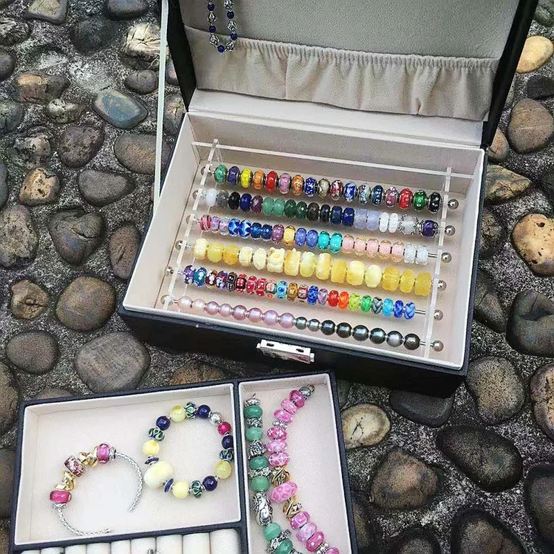 Дешево Складная шкатулка для ювелирных изделий, Дорожный Чехол Pandora, кольцо, браслет, шармы, органайзер для браслетов, коробка для хранения и коллек...