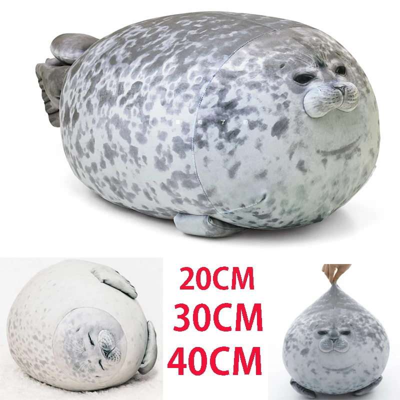 

Chubby Seal Plush Toys Sea Lion Stuffed Throw Pillow Soft Seal Plush Party Hold Pillow Baby Sleeping Pillow Chair Cushion Gifts