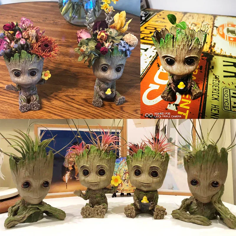 

Strongwell Creative Miniature Groot Fairy Garden Decoration Flower Pots Succulent Flowerpots Desktop Decoration Ornaments Gifts