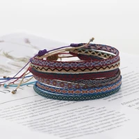 2021 boho fabric charm bracelet for women braided pulseras jewellery nepal retro ethnic bohemia jewelry armband wholesale