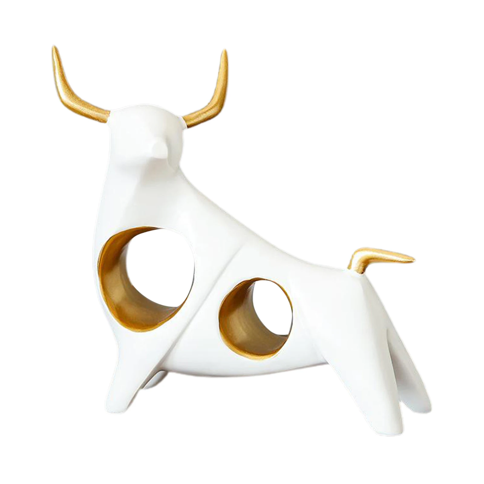 

Resin Ox Sculpture for Room Decoration Handcrafted Art Sculpture for Living
