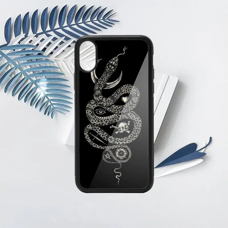 

Snake flowers aesthetics Phone Case PC for iPhone 11 12 pro XS MAX 8 7 6 6S Plus X 5S SE 2020 XR