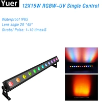 12x15w high bright rgbwa uv 6in1 led wall washer light outdoor waterproof lights floodlight dj disco stage light dmx 512 control