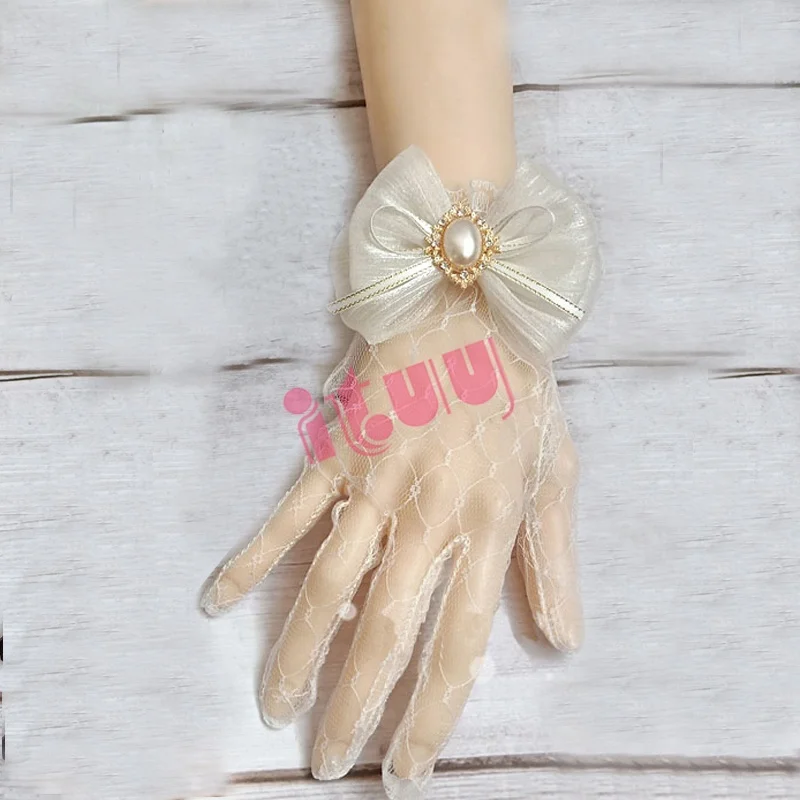 Кружевные перчатки ручной работы в стиле &quotЛолита&quot великолепные летние