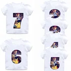 Детская футболка с изображением покемона, Детская футболка с рисунком на день рождения, Детская футболка с рисунком, одежда для мальчиков, костюмы, одежда для маленьких девочек