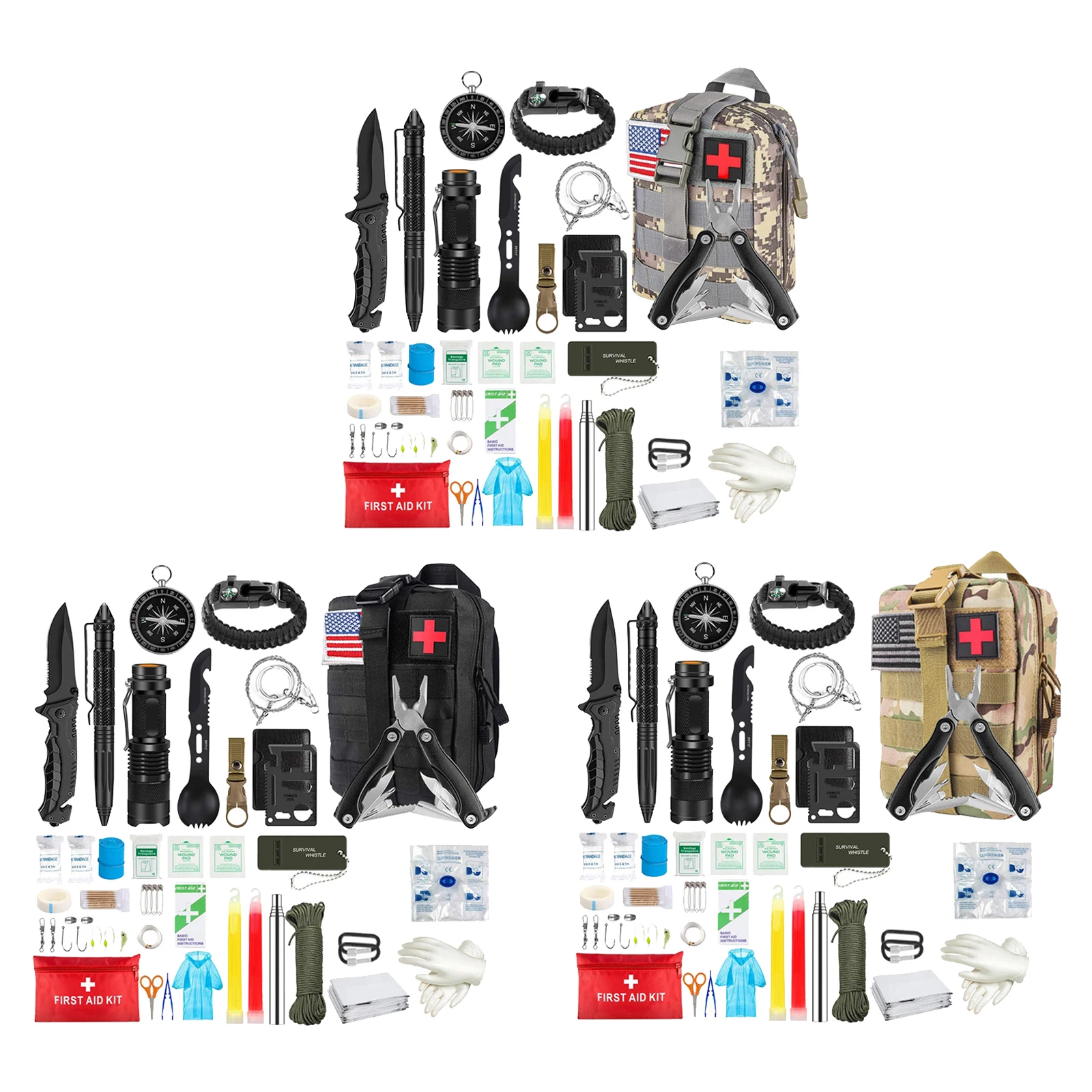 

33-in-1 Emergency Survival Gear Kit Hiking Military SOS Xmas Gift Boy
