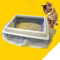 7pcsbag cat litter pan bag super elasticity cat litter cleaning bag drawstring cat clean bags 94x46cm free shipping