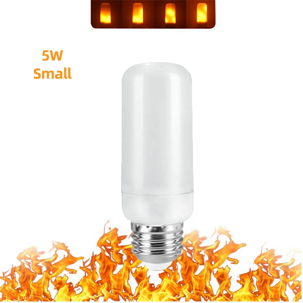 5W Small E27 пламенная лампочка светодиодный динамический эффект пламени огненный светильник лампочка в виде початка кукурузы лампа креативная Мерцающая эмуляция Декор светодиодный светильник лампа - Испускаемый цвет: 5W Small