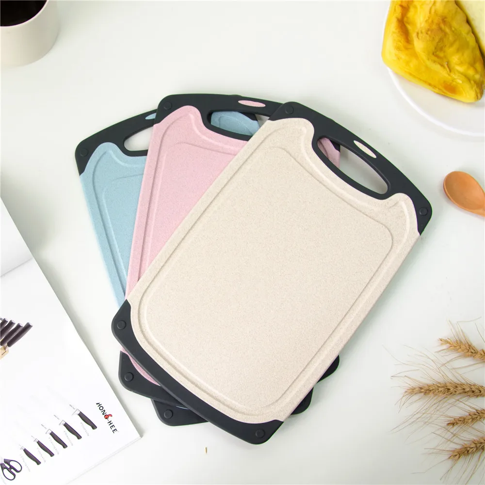 Пластиковая разделочная доска для пшеницы соломы фруктов овощей Нескользящие