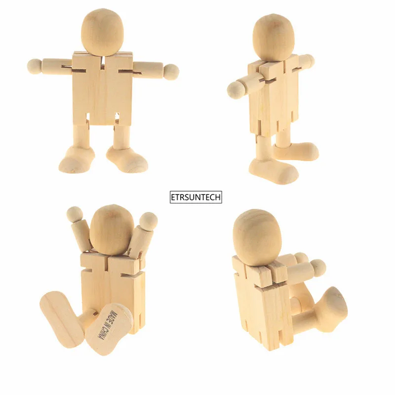 

100pcs Puppet Wooden Peg Dolls Family People DIY Crafts Unfinished Toys Children's Painted Natural Color Ornaments
