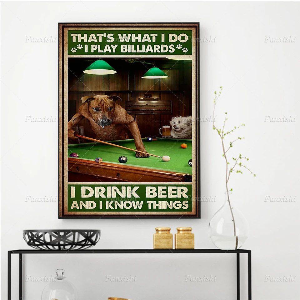 

Billiard That's What I Do Posters and Prints Retro Nordic Wall Art Painting Canvas Modular Pictures Home Living Room Decor Gift