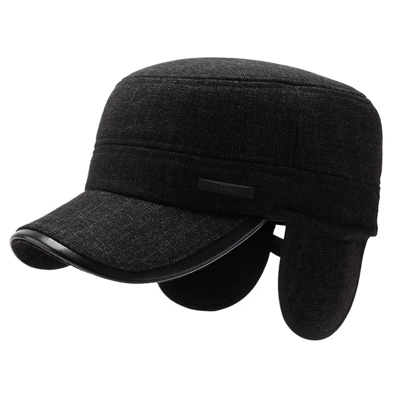 EAGLEBORN/новая зимняя шапка Мужская меховая на плоской подошве в стиле милитари для