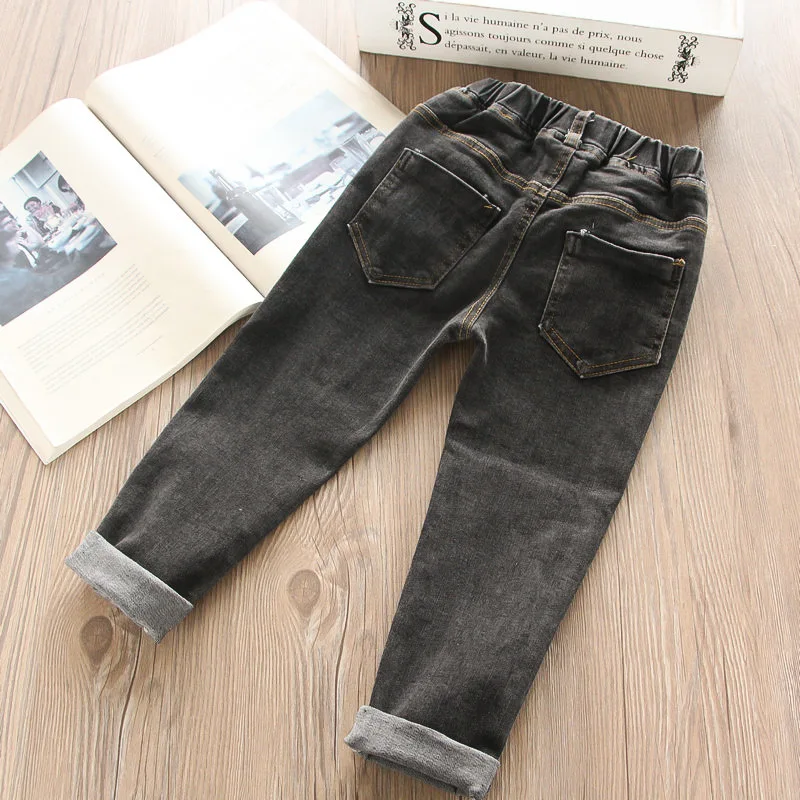 Осень 2019 эластичные джинсы для девочек брюки детская одежда оптовая продажа |