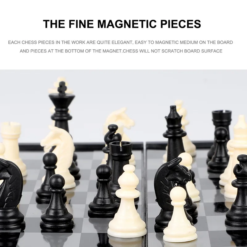 

Large Size Board Game Folding Magnetic Chess Set Checkers Children's Educational Games Entertainment Board Games Gifts