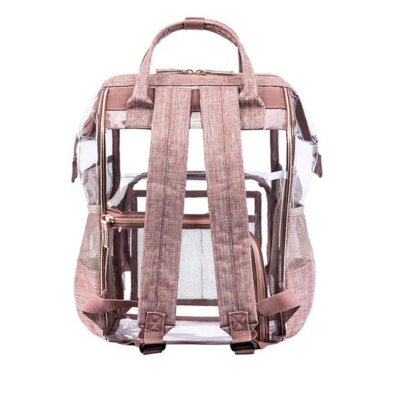 Модная сумка для подгузников мам прозрачный рюкзак водонепроницаемая из ПВХ