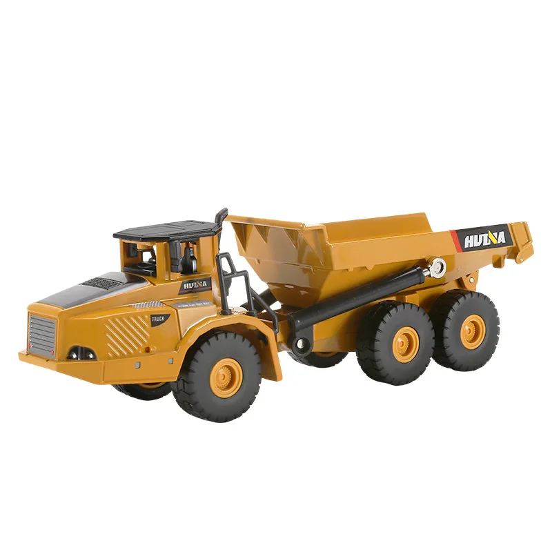 

7712-1 New Alloy Articulated Self-Dumping Truck 1:50 Model Color Box Packaging Boy Series Toys