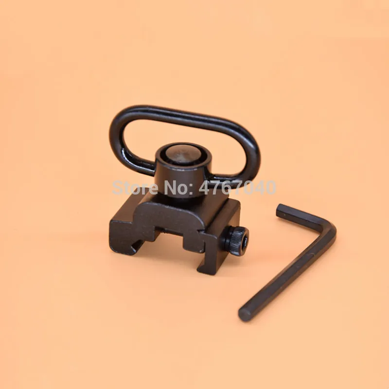 

QD Sling Swivel Mount Push Button 1-1/4" 20mm Weaver or Picatinny Rail Mounted Quick Release Sling Ring Set Adapter Hunting